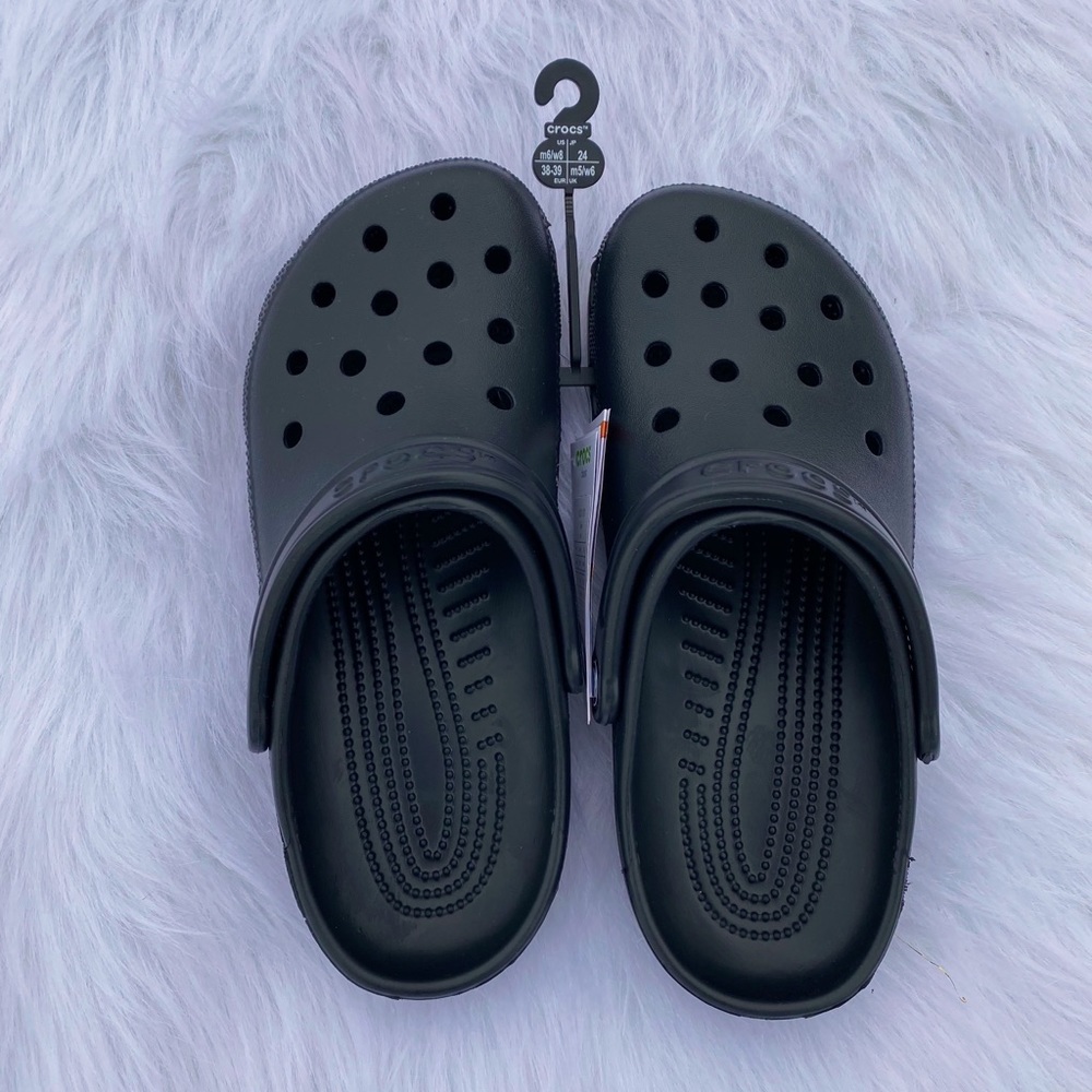 NWT Black Crocs